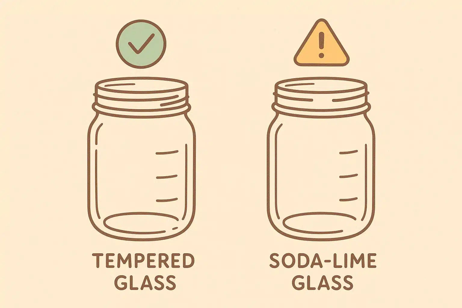 can-you-microwave-mason -jars Can You Microwave Mason Jars infographic comparing tempered glass and soda-lime glass with safety icons